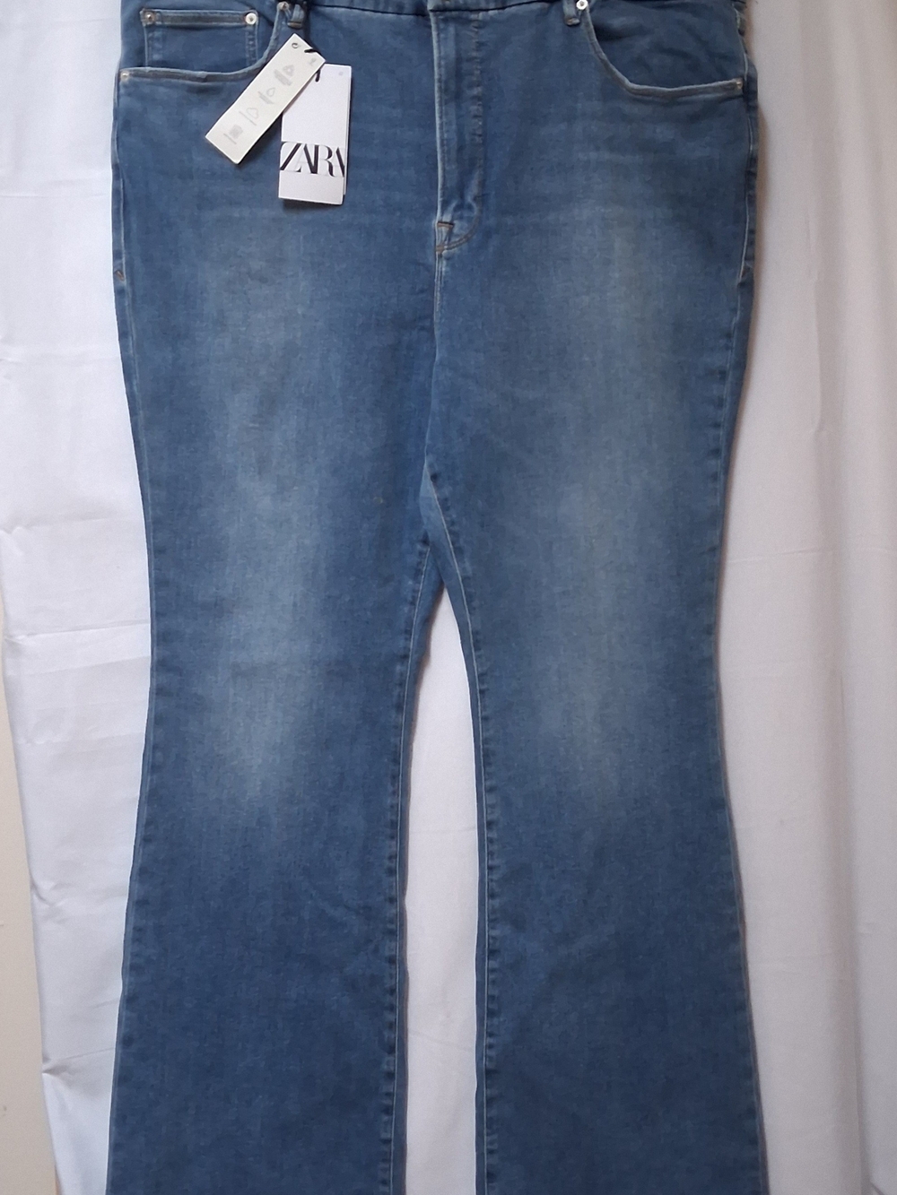 Zara Light Blue Flared Jeans US Women's Plus Size 26W.